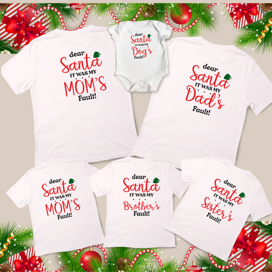 Dear Santa Family Christmas T-Shirts