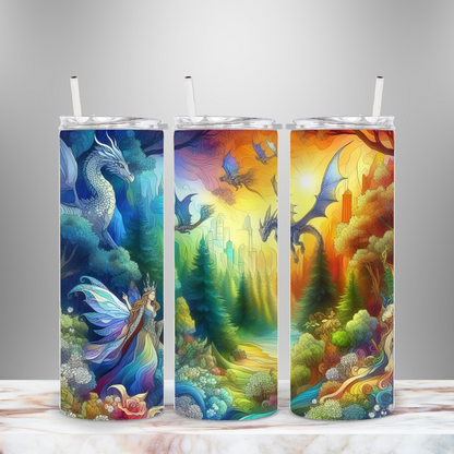 Dragon and Fairies #2 20 oz Tumbler