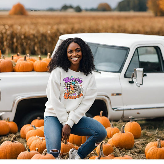 Spooky Season Retro Sweater or Hoodie