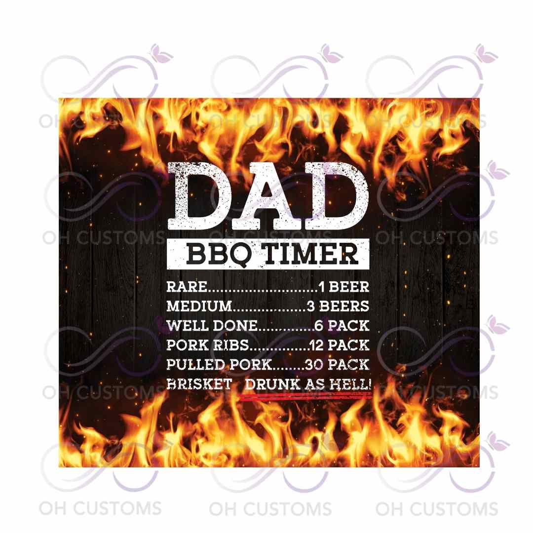 Dad BBQ Timer humor Tumbler