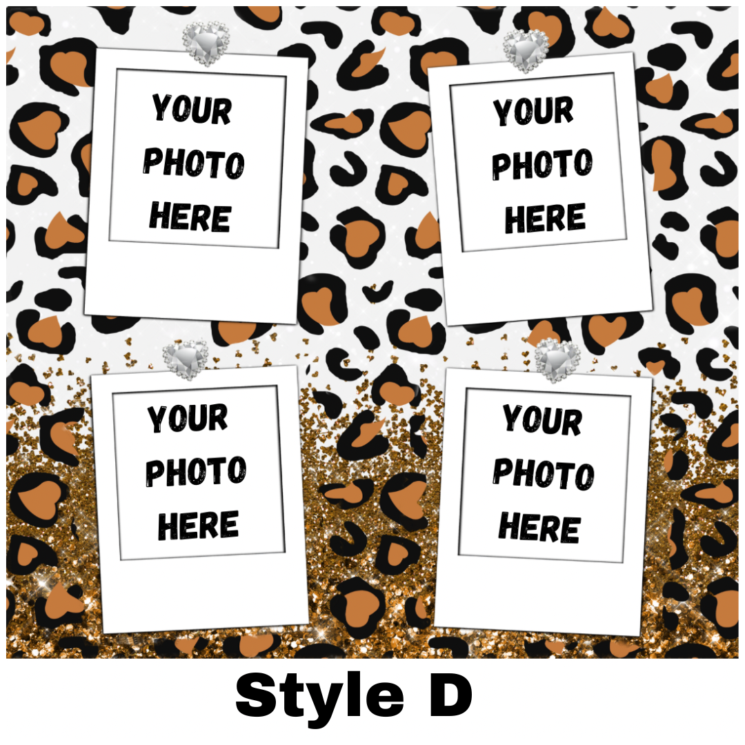 leopard love Photo frame sublimation cups /tumbler