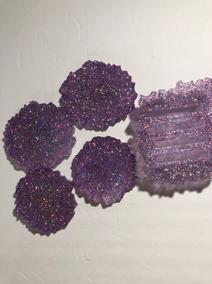 Purple Coaster set