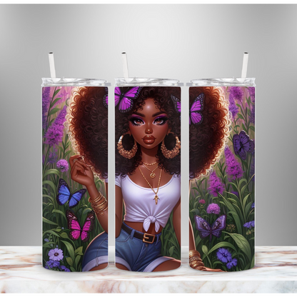 Afro Flutter 20 oz tumbler