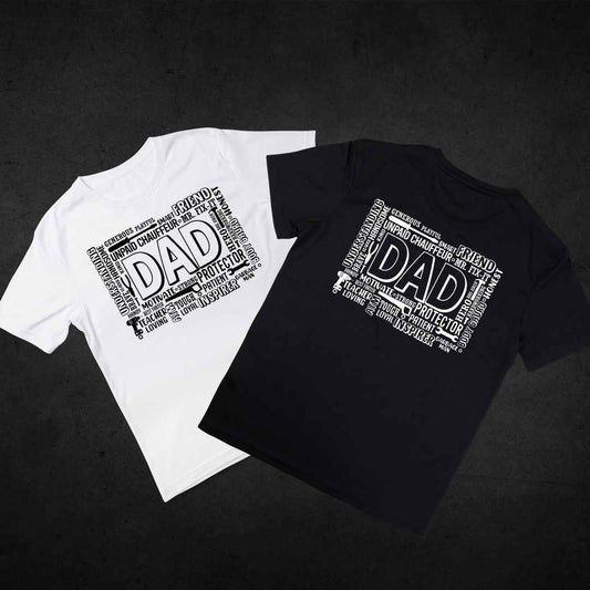 Dad Word Art T-shirt BUNDLE Set