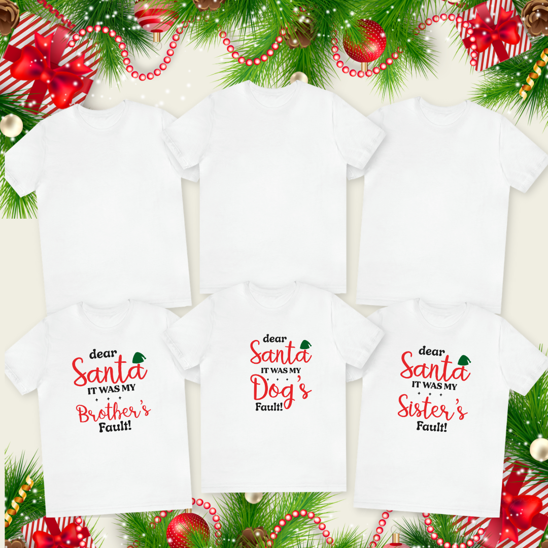 Dear Santa Family Christmas T-Shirts