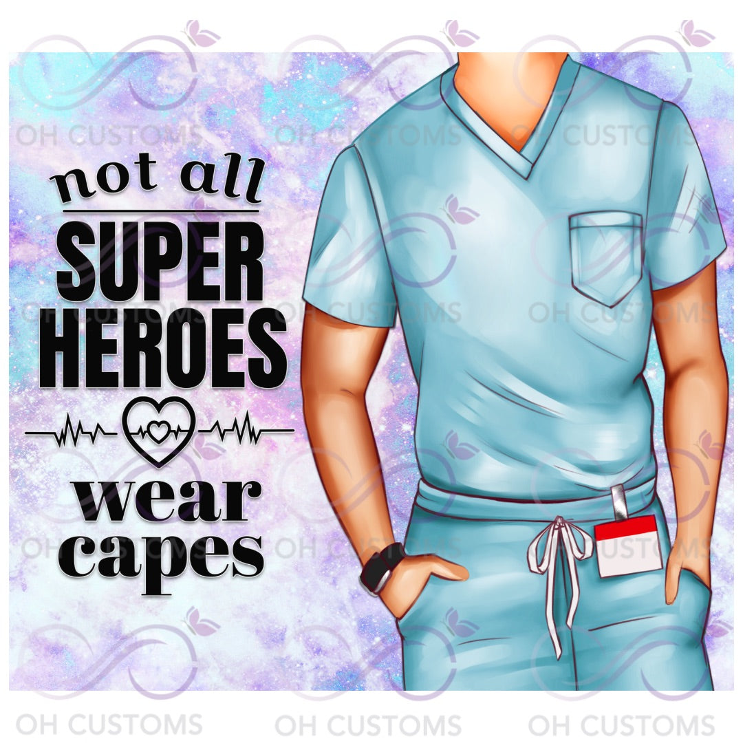 Nurse Superhero 20 oz printed tumbler