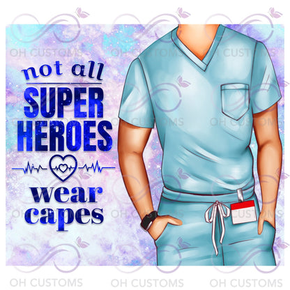 Nurse Superhero 20 oz printed tumbler