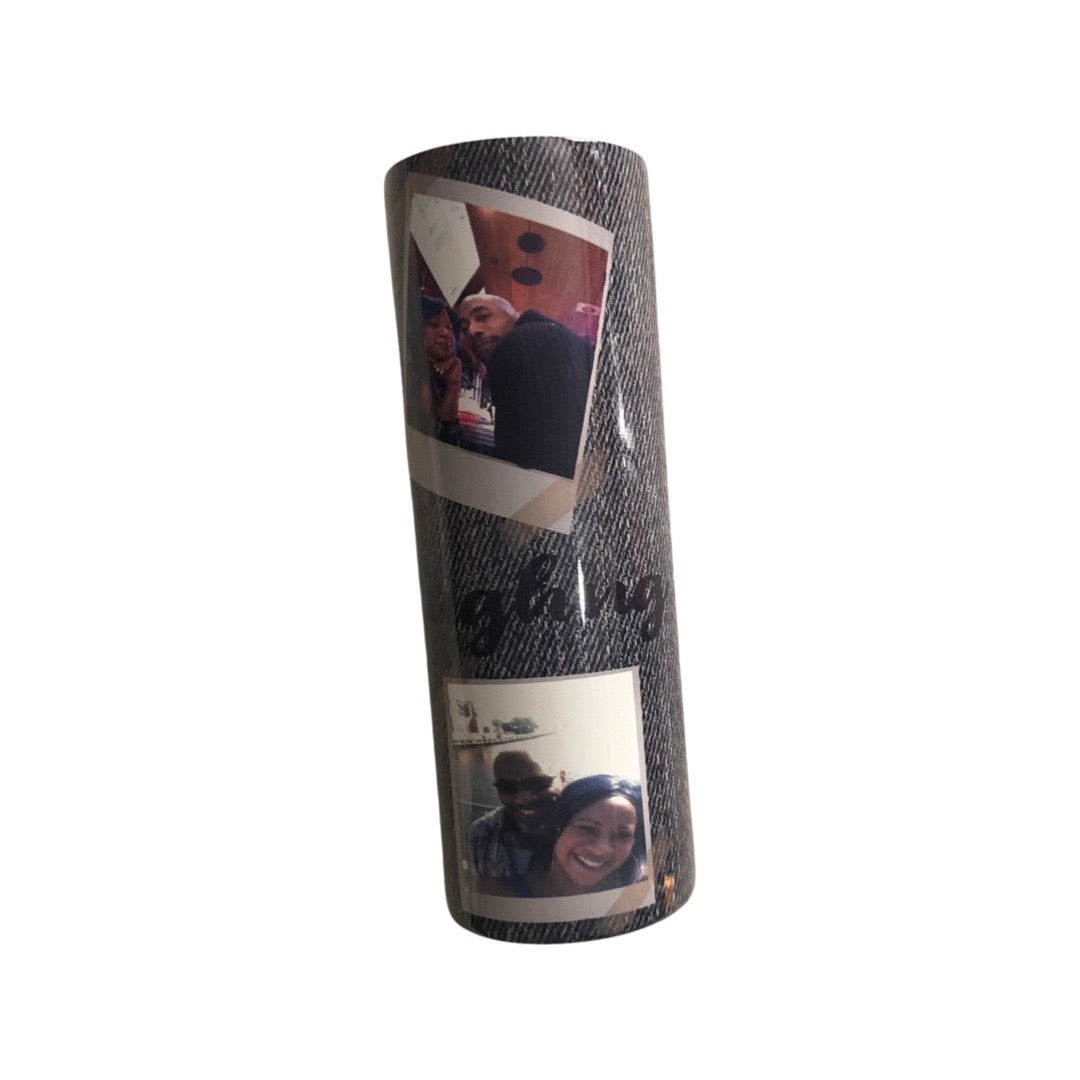 Living, laughing, loving Photo frame sublimation cup /tumbler