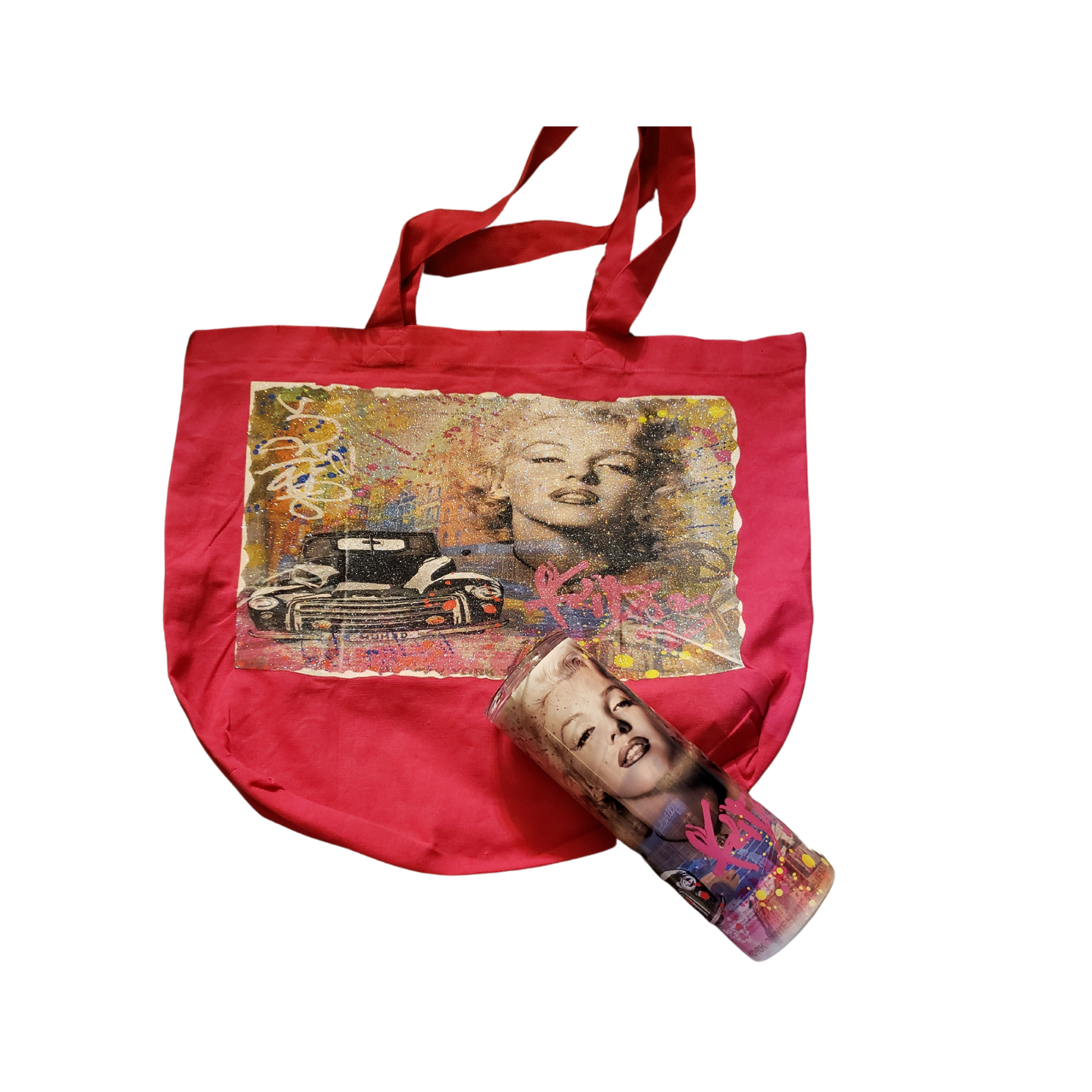 Marylin Monroe tumbler & totes set - Ohcustoms