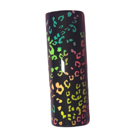 Neon Leopard print handmade cup