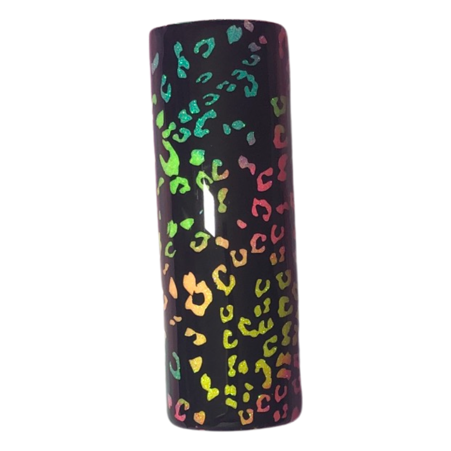 Neon Leopard print handmade cup